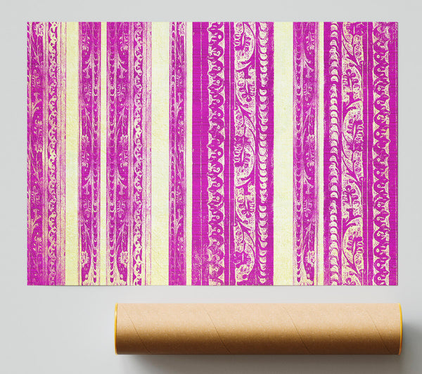 Vertical Landslide Pink Giclee Print