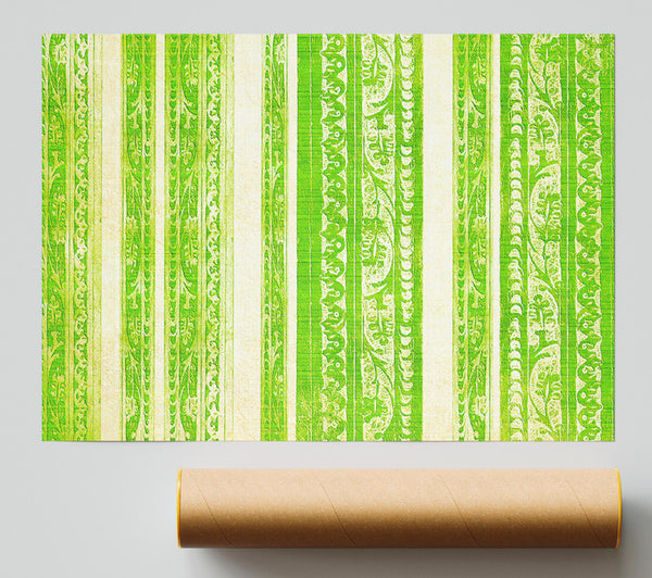 Vertical Landslide Lime Print
