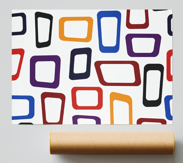 Rainbow Squares Print