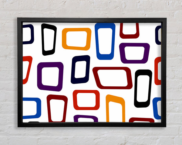 Rainbow Squares Framed Print