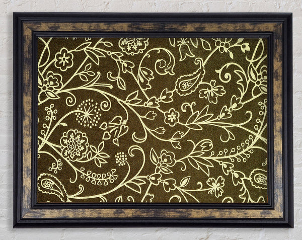 Paisley Greens Framed Print