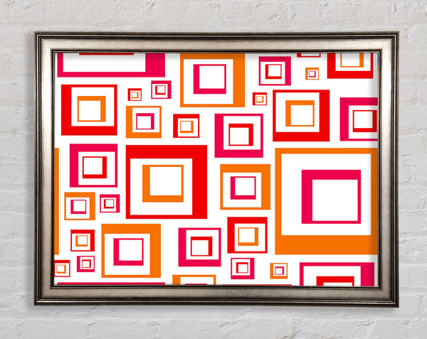Maze Of Squares Framed Print