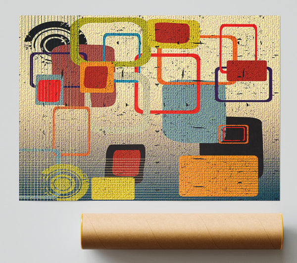 Retro Squares Poster