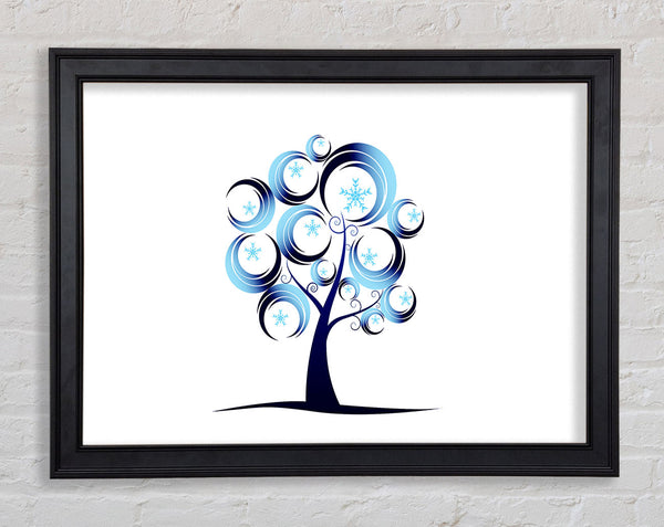Blue Tree Abstract Framed Print