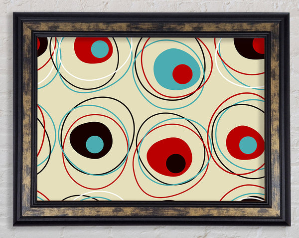 Oval Circles Framed Print