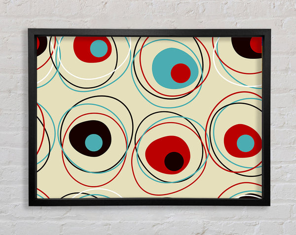 Oval Circles Framed Print