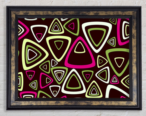 Triangle Infusion Pink Framed Print