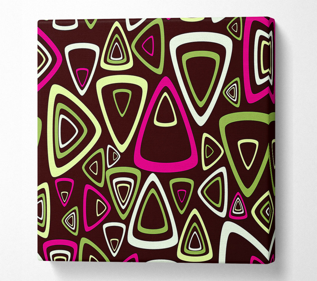  A Canvas Print of Triangle Infusion Pink Canvas Print