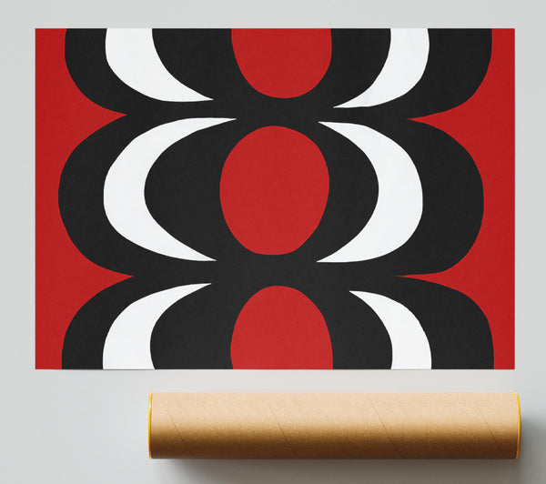 Space In Time Red Giclee Print