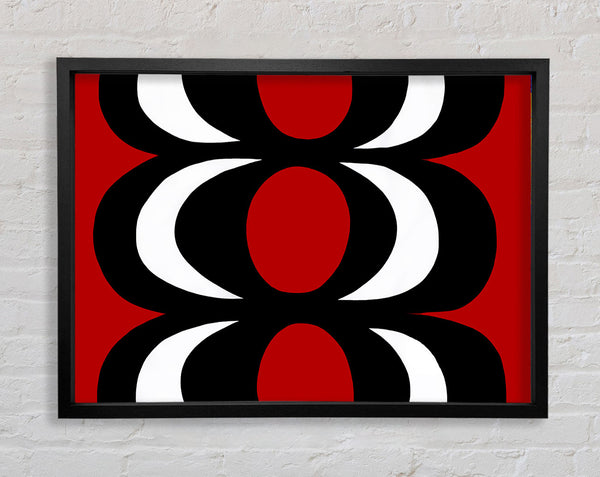Space In Time Red Framed Print