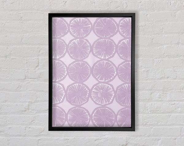 Segment Intervention Lilac Framed Print