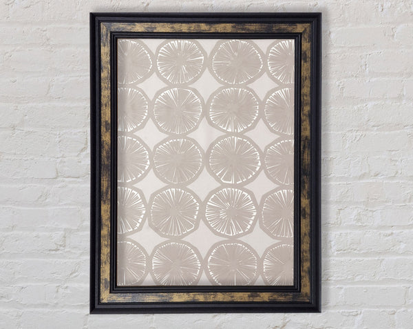 Segment Intervention Beige Framed Print