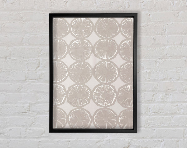 Segment Intervention Beige Framed Print