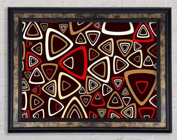 Triangle Infusion Red Framed Print