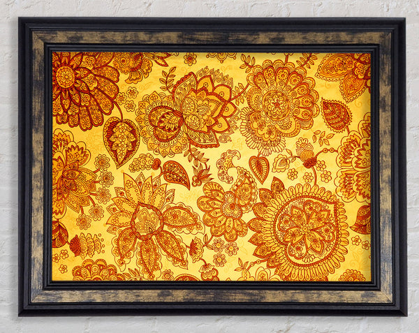 Flock Of Gold Framed Print