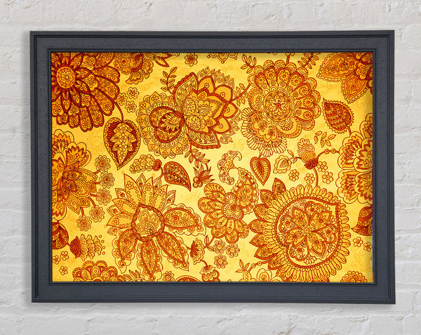 Flock Of Gold Framed Print