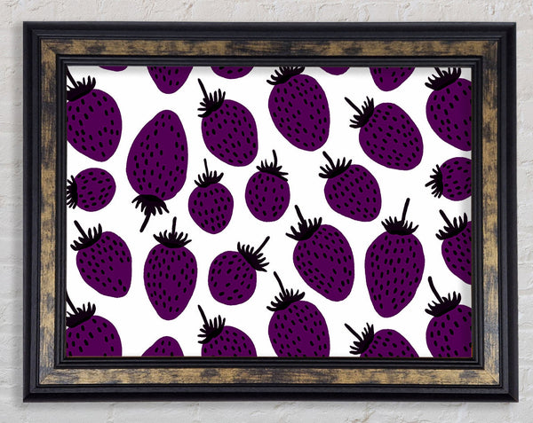 Purple Raspberries Framed Print