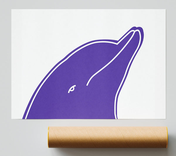 Purple Dolphin Print