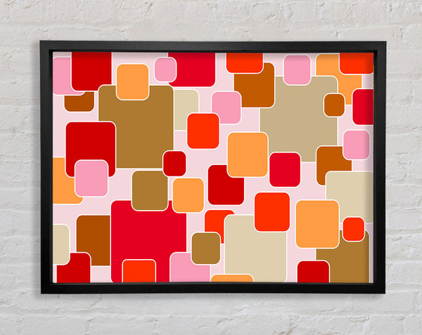 Colour Of Squares Framed Print