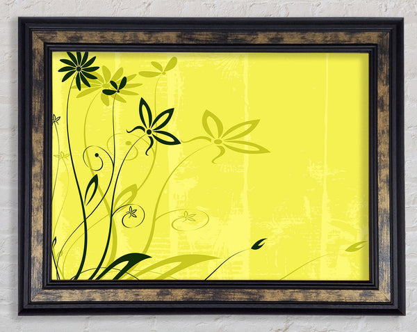 Olive Flower Whisper Framed Print