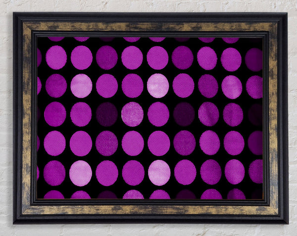 Purple Circles Framed Print
