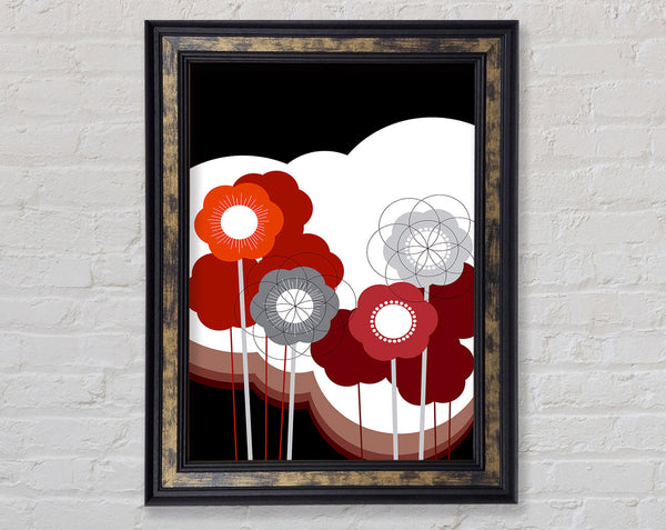 Flower Stem Cloud Framed Print