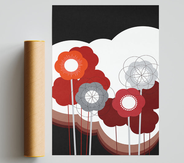 Flower Stem Cloud Poster