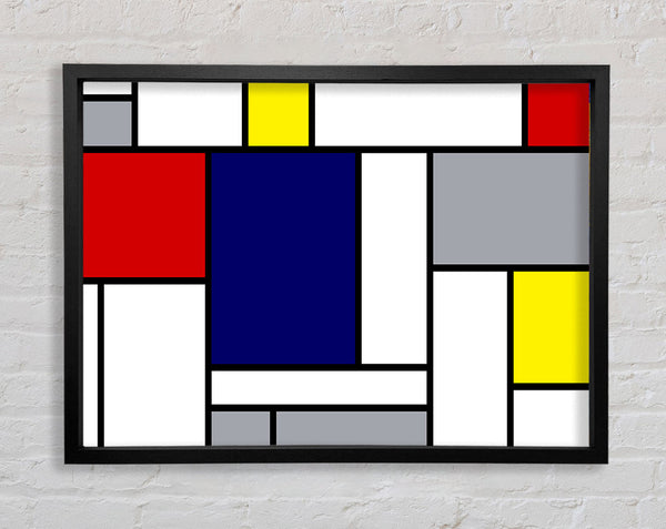 Rectangles Of Colour Framed Print