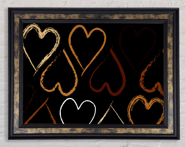 Chocolate Hearts Framed Print