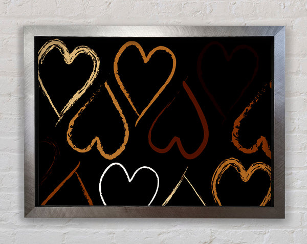 Chocolate Hearts Framed Print