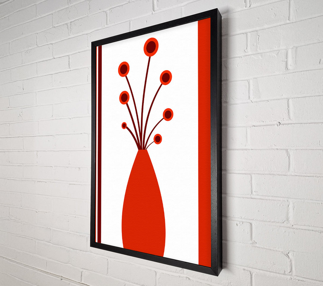  A Canvas Print of Vase Of Orange Flowers Canvas Art