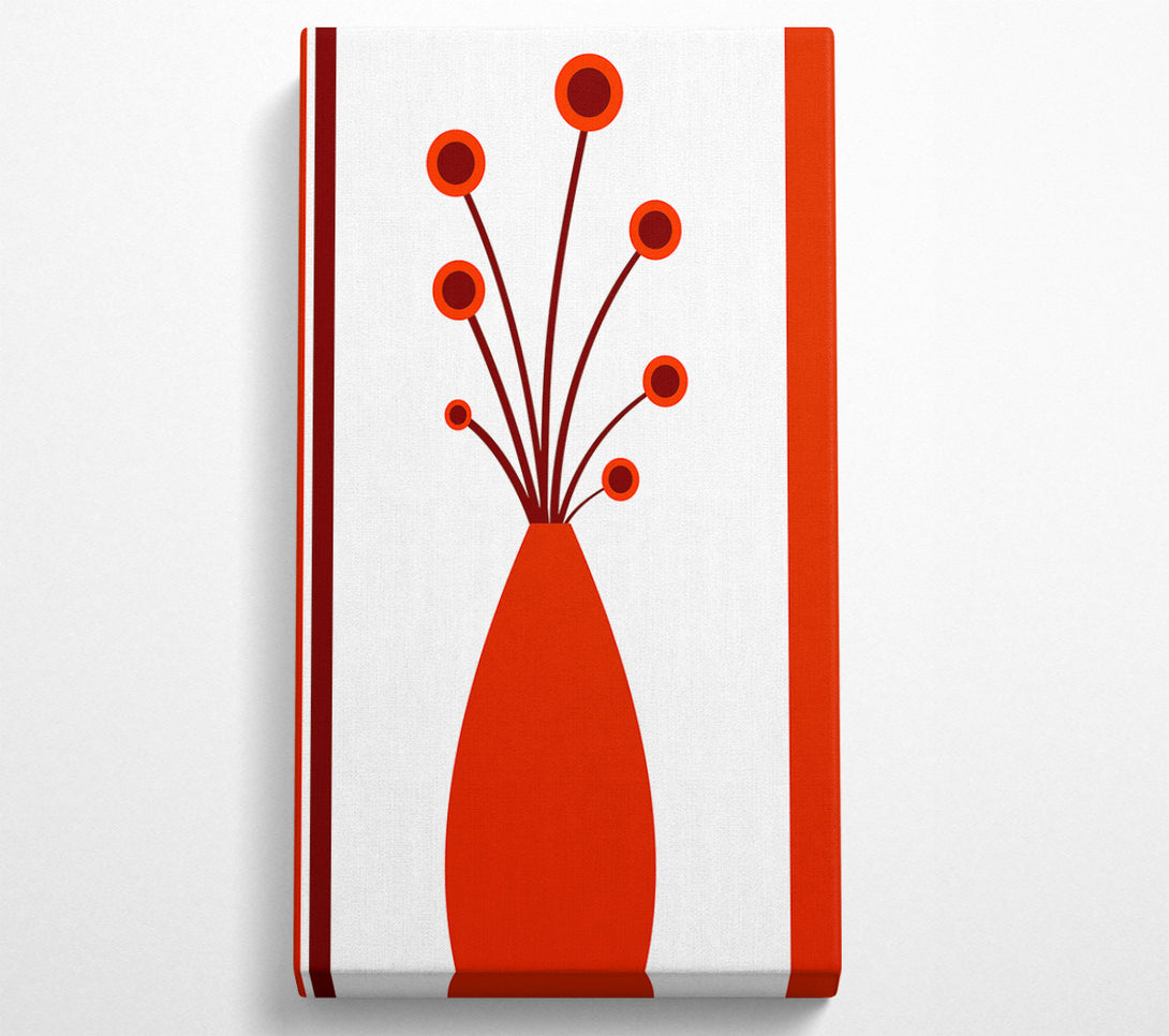  A Canvas Print of Vase Of Orange Flowers Canvas Art