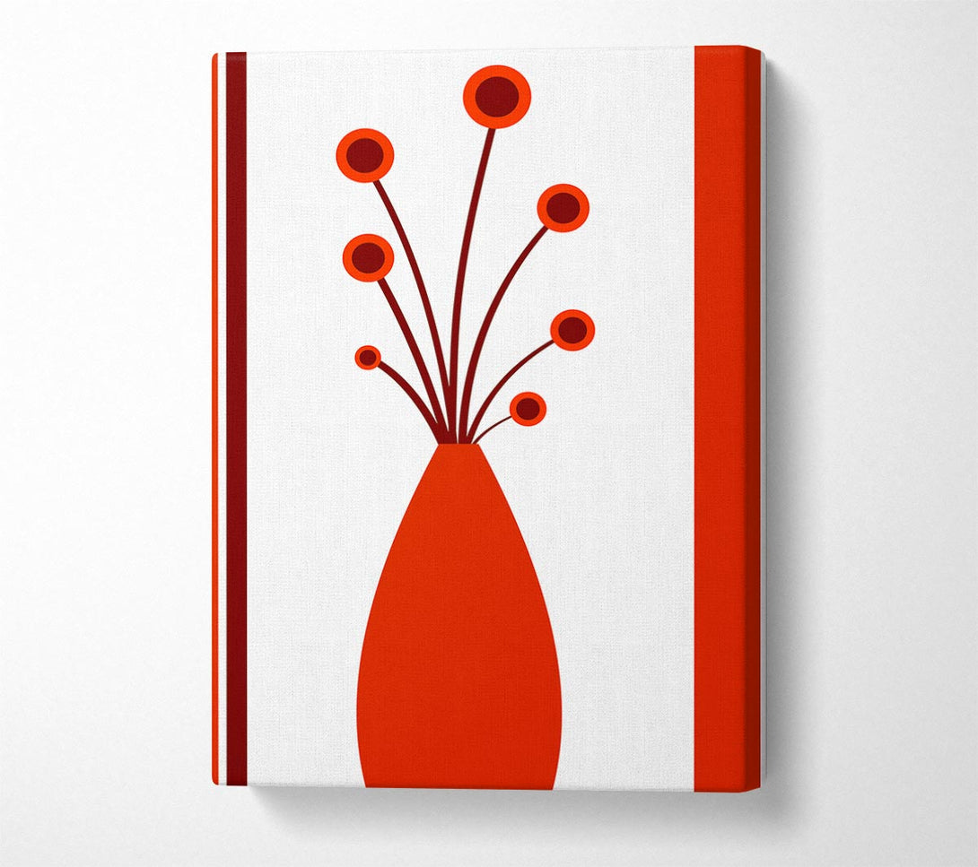  A Canvas Print of Vase Of Orange Flowers Canvas Art