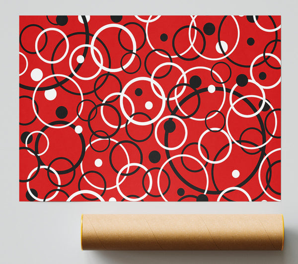 Joining The Dots Red Giclee Print