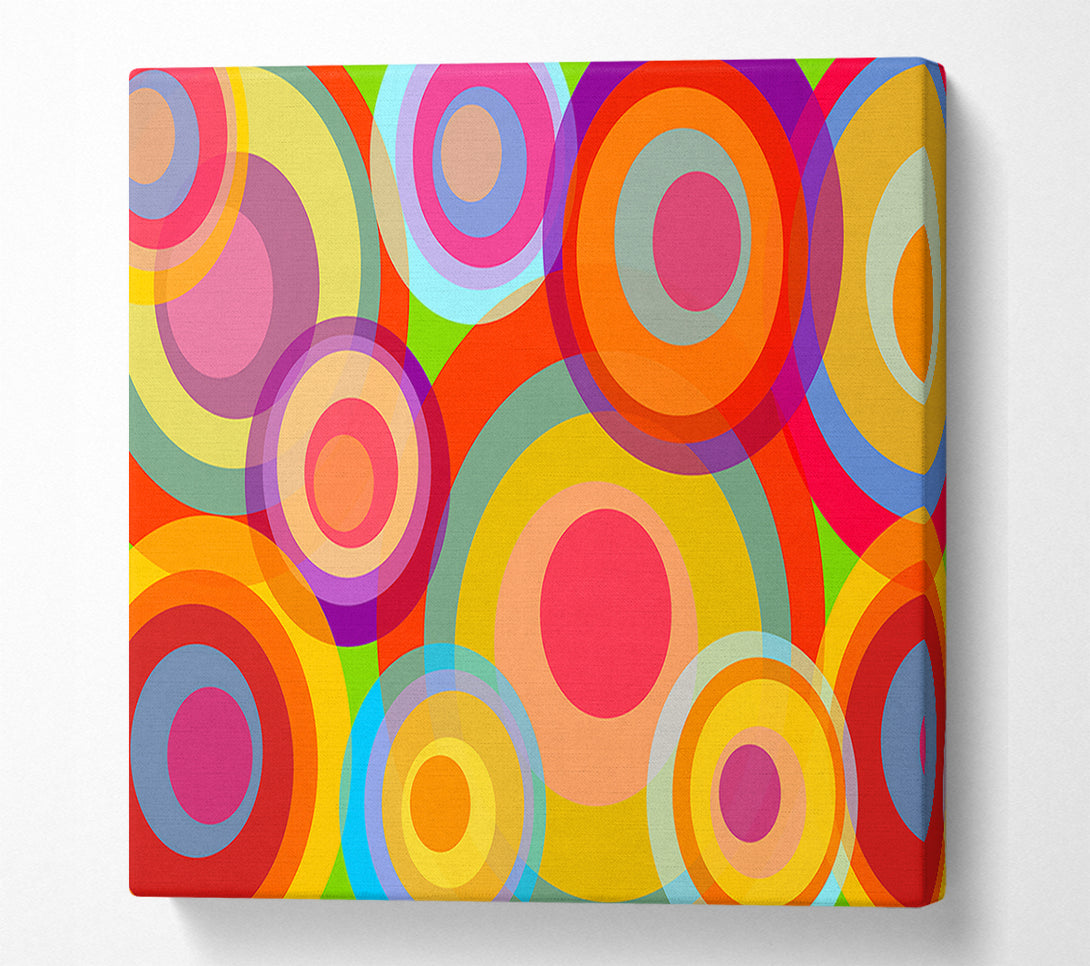  A Canvas Print of Psychedelic Rainbows Canvas Print