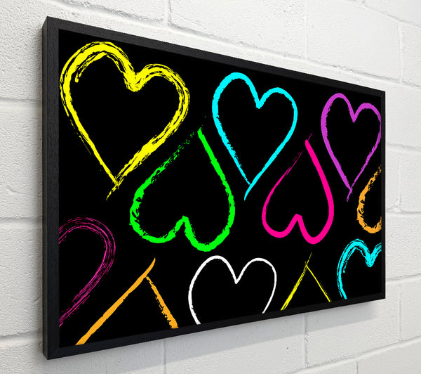Multi-Coloured Love Hearts