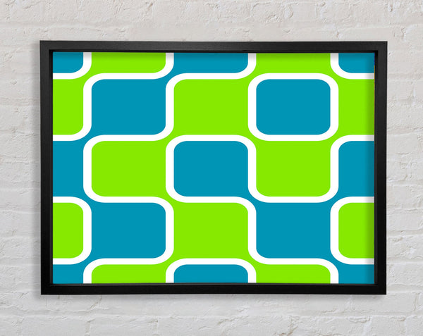 Puzzle Of Squares Framed Print