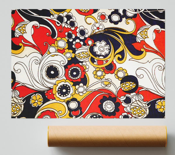 Erratic Flower Waves Giclee Print