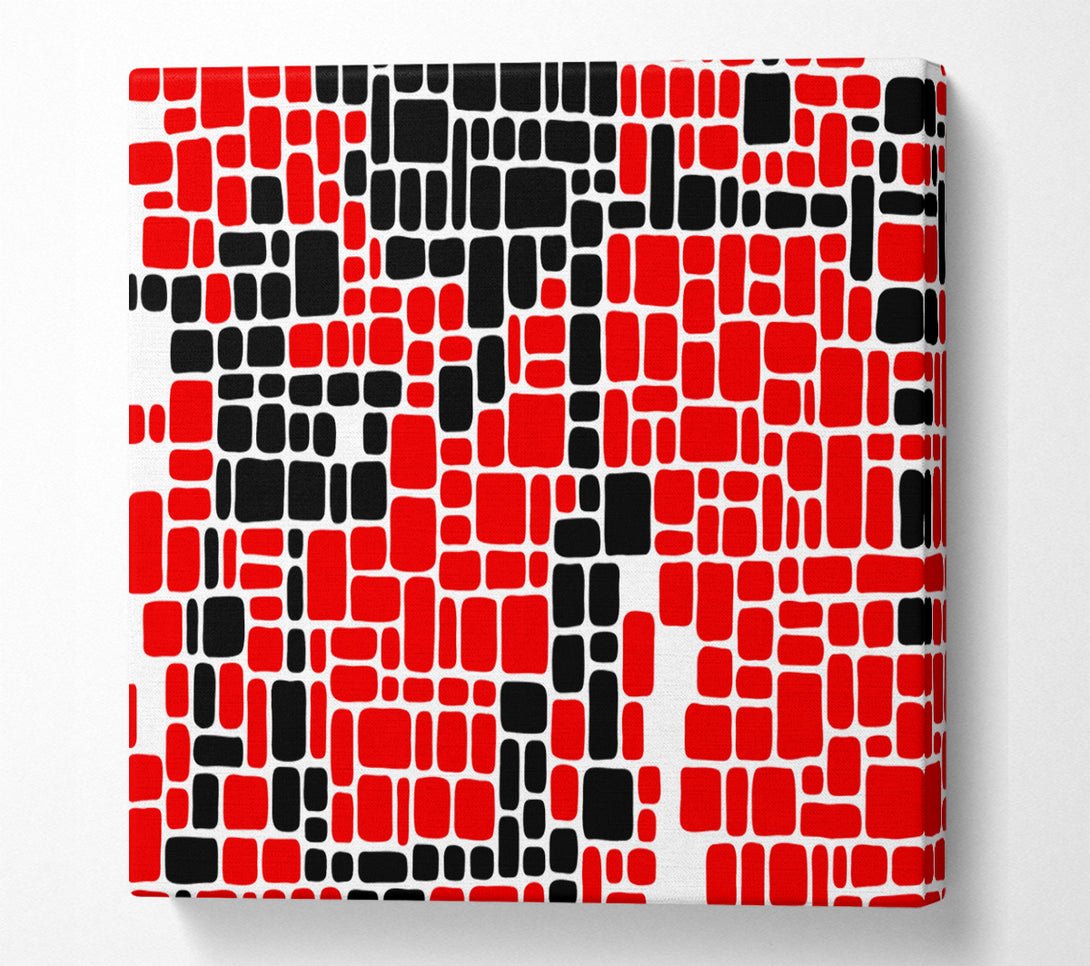 A Canvas Print of Mosaic Reds Canvas Print