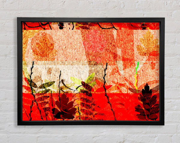 Red Leaves Of Wonder Framed Print