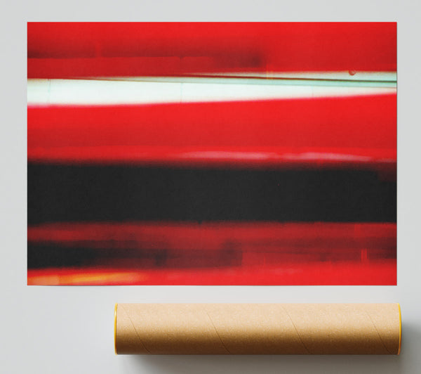Red Ocean Abstract Print