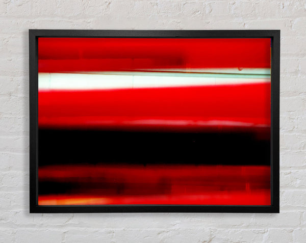 Red Ocean Abstract Framed Print