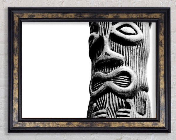 Tree Carving Framed Print