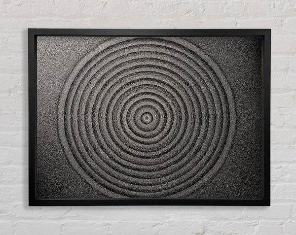 Perfect Circular Sand Formation zen Framed Print