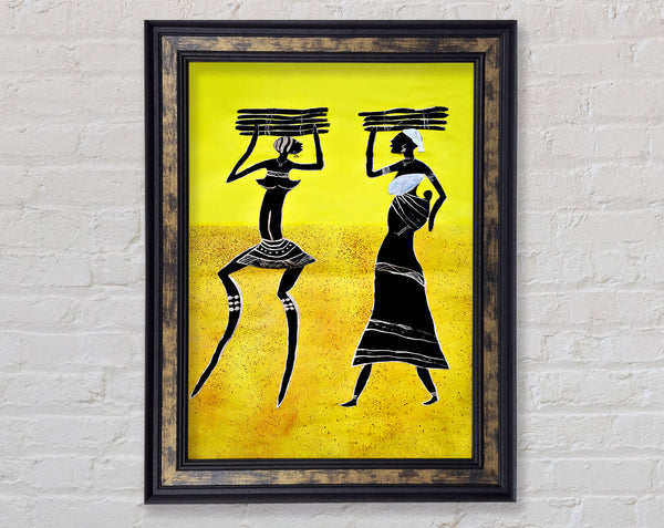 African Collecting The Crops Framed Print