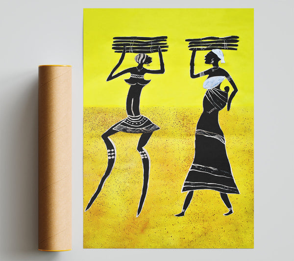 African Collecting The Crops Giclee Print