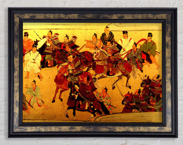 Muromachi Samurai Battle Framed Print