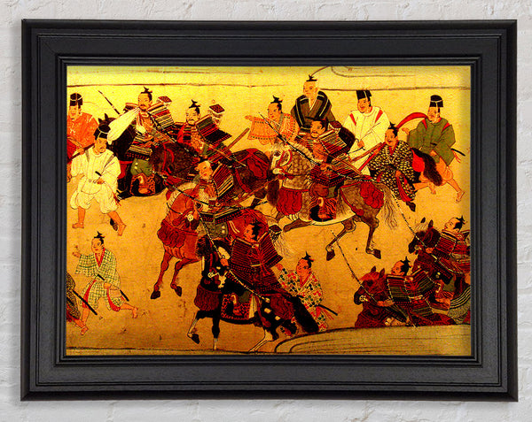 Muromachi Samurai Battle Framed Print