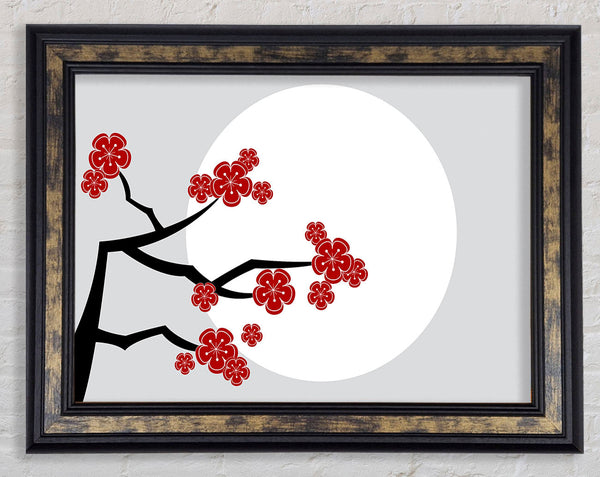 The Red Flowering Tree Framed Print