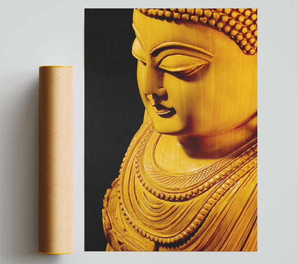 Buddha In Golden Light Poster